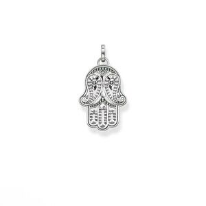 Thomas Sabo Silver Hamsa Hand charm with 16.5 inch Thomas Sabo Silver chain